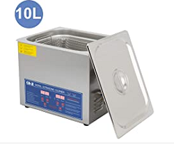 Tek Motion 10L Digital Professional Ultrasonic Jewelry Cleaning Machine Cleaner with Heater, Timer (490 W, 4x60 W Transducers)
